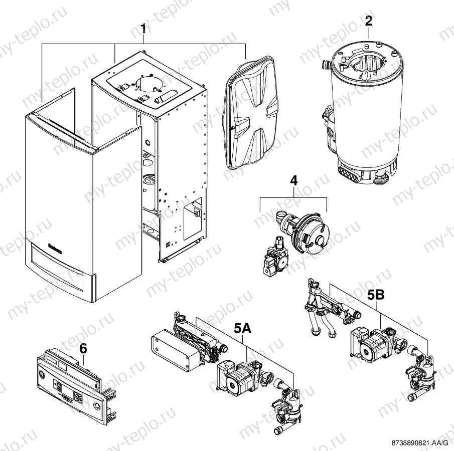 Запчасти Buderus Logamax GB072-24 купить в Казани