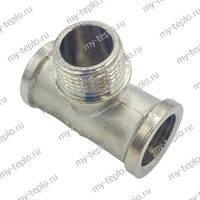 Тройник никелированный 1/2